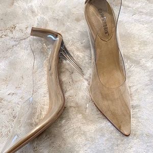 Cape Robbin clear PVC pump heels